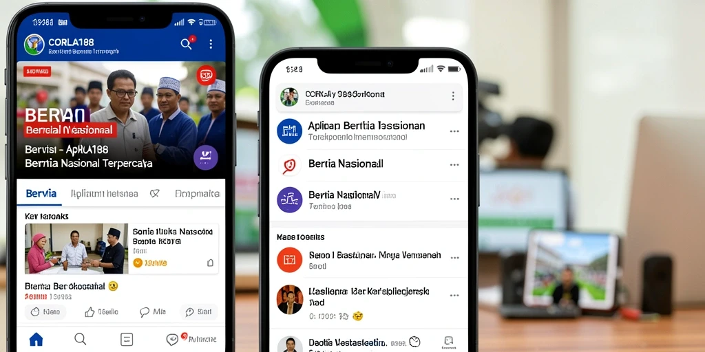 Tampilan antarmuka aplikasi CORLA188 untuk berita nasional.