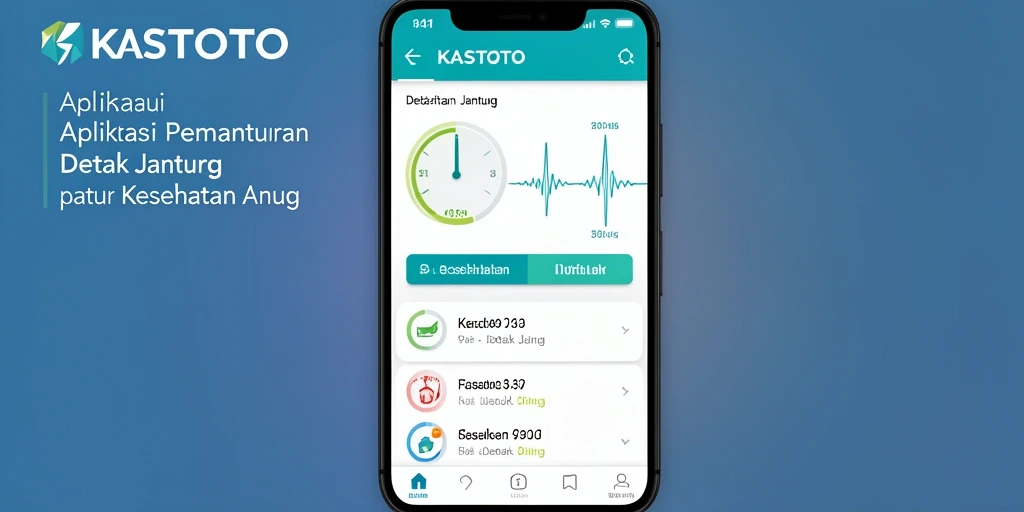 Tampilan antarmuka pengguna KASTOTO untuk pemantauan detak jantung.