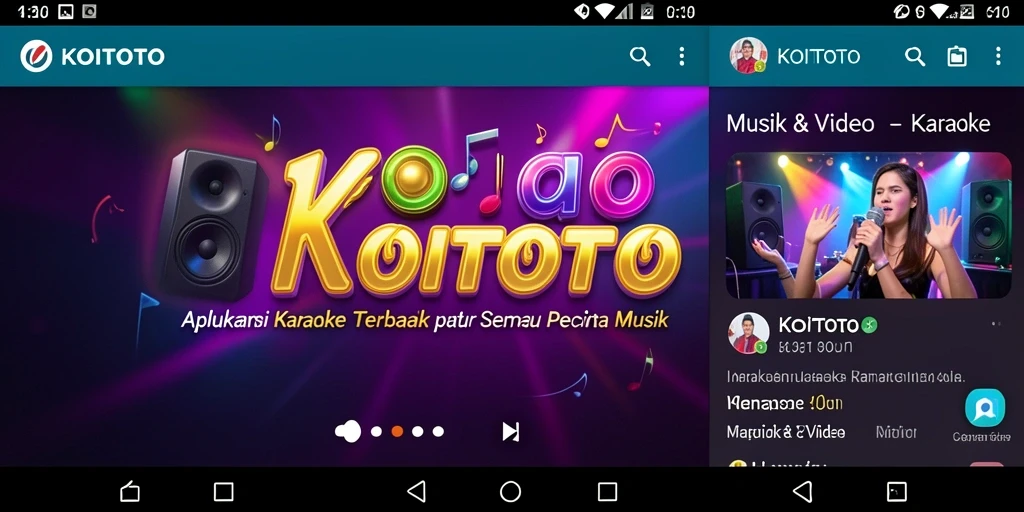 Tampilan antarmuka pengguna KOITOTO yang intuitif saat Karaoke.