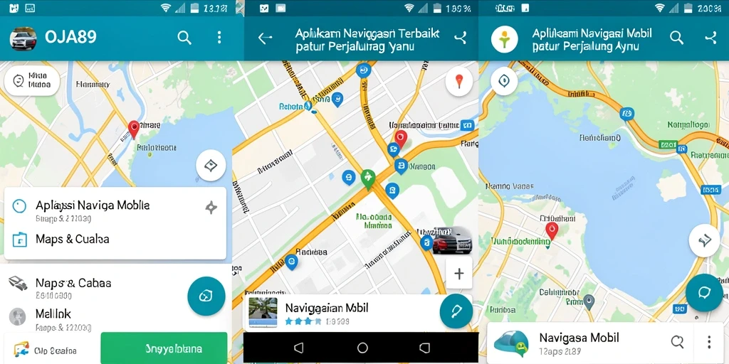 Antarmuka pengguna OJA89 yang sederhana untuk Navigasi Mobil.