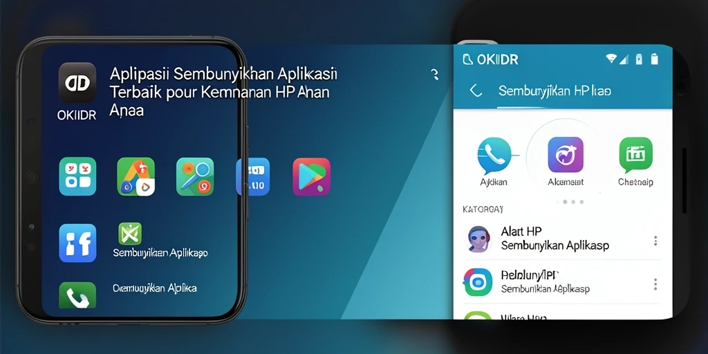 Antarmuka OKIDR menunjukkan fitur Sembunyikan Aplikasi yang aman dan user-friendly.