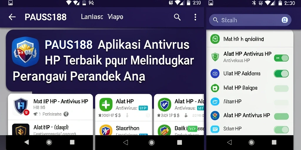 Antarmuka pengguna PAUS188 yang sederhana dan efektif untuk keamanan HP.