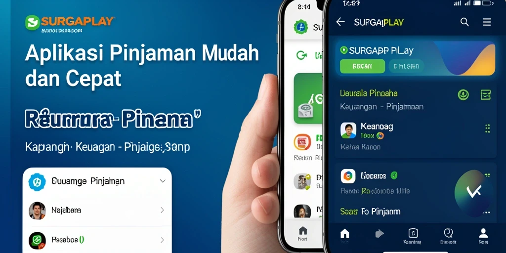 Antarmuka aplikasi SURGAPLAY yang ramah pengguna untuk pengajuan pinjaman.